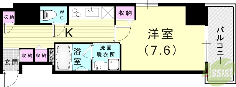 アルファレガロ神戸元町の間取り