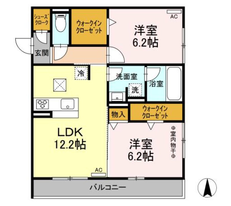 【浜松市中央区佐藤のアパートの間取り】