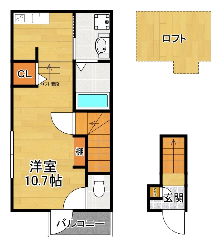 あんしん＋倉治08-1074の間取り