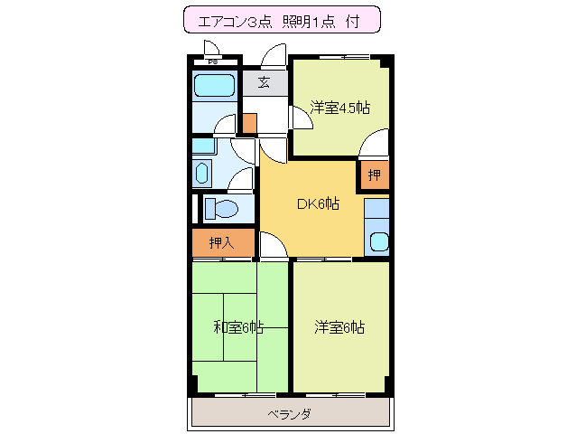 松阪市川井町のマンションの間取り