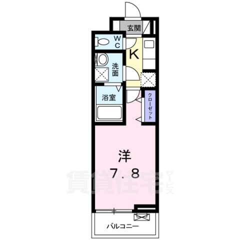 橿原市大久保町のアパートの間取り