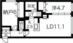 アルファスクエア琴似1条の間取り