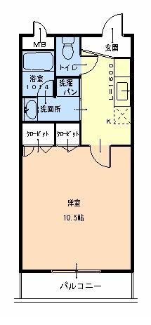 和歌山市今福のアパートの間取り