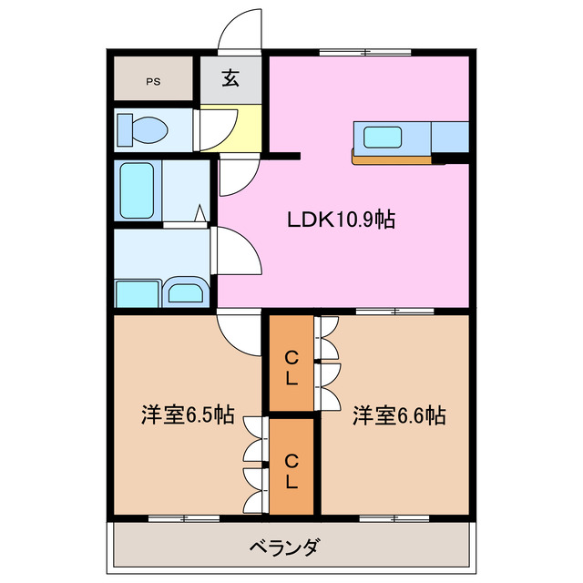 フラワーヒルズ天白Ａの間取り