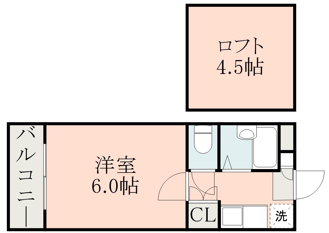 鹿児島市紫原のアパートの間取り