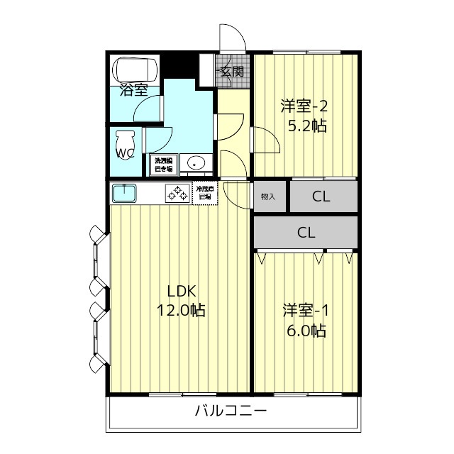 羽村市神明台のマンションの間取り