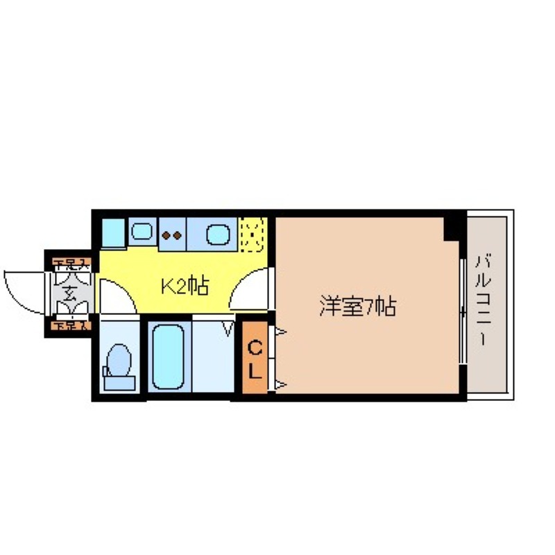 名古屋市熱田区千代田町のマンションの間取り