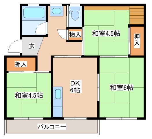 明舞第二団地8号棟の間取り