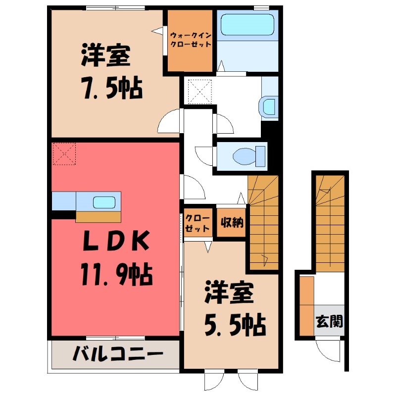 【ル リッシュ Bの間取り】