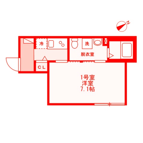 【横須賀市三春町のアパートの間取り】