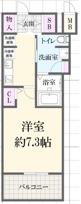 エステムプラザ神戸水木通グランクロスの間取り