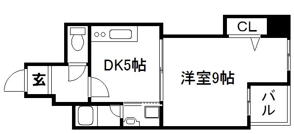 京都市下京区神明町のマンションの間取り