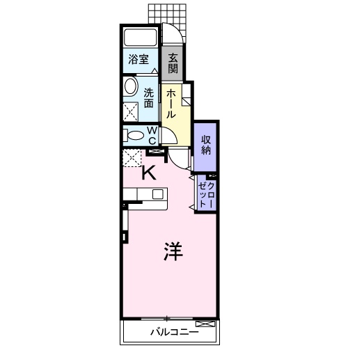 米子市新開のアパートの間取り