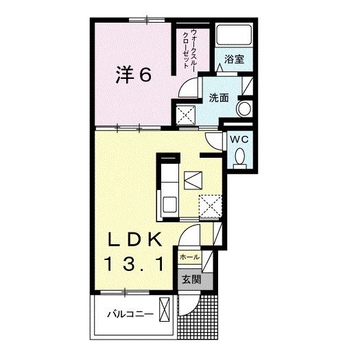 【宇部市大字際波のアパートの間取り】