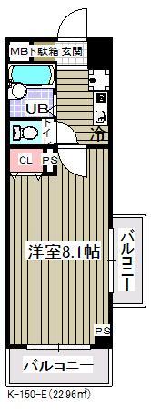 【ガディス・パーク行徳壱番館(K-150)の間取り】