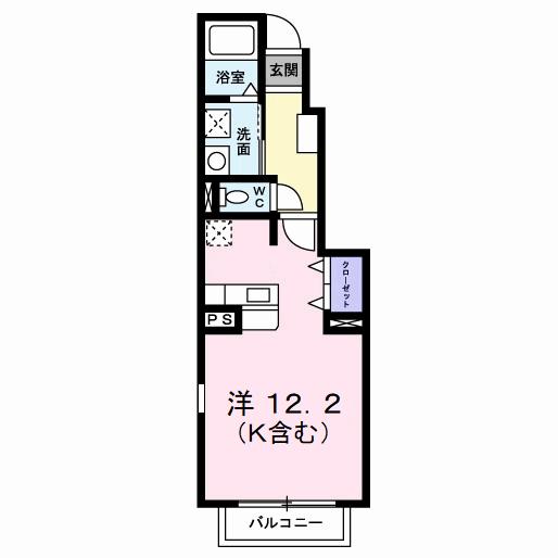 北九州市小倉北区重住のアパートの間取り