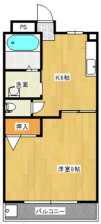 広島市西区観音新町のマンションの間取り