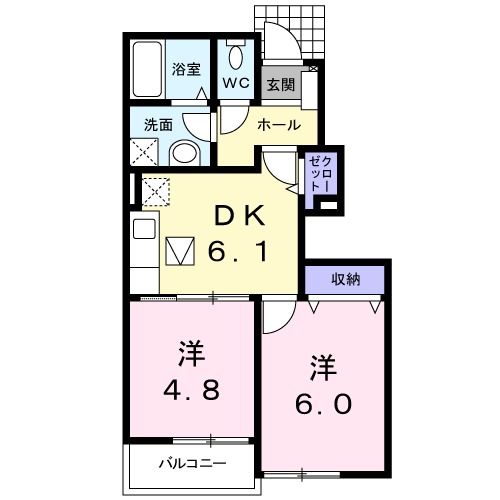 プードルハウスＤの間取り