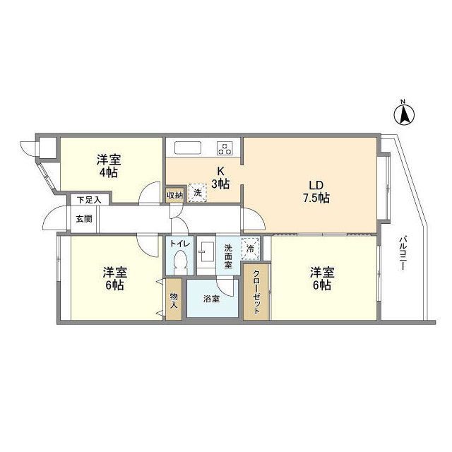 アルス立川の間取り