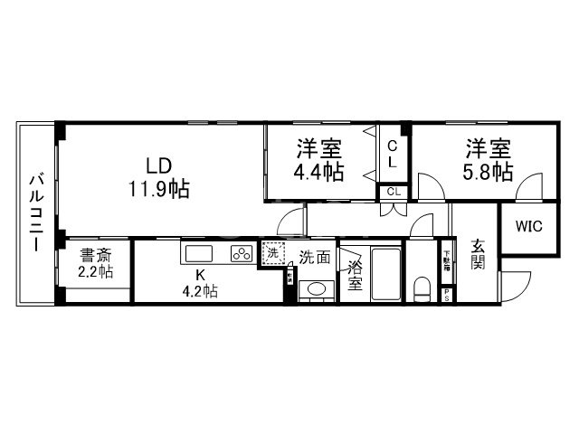 グランレブリー二条城東の間取り