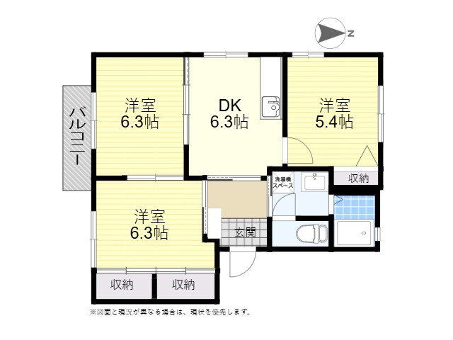 ディアス三川　Ｂ棟の間取り