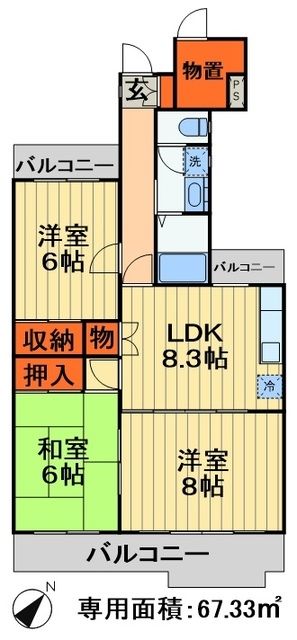 日進松ヶ丘ハイムの間取り