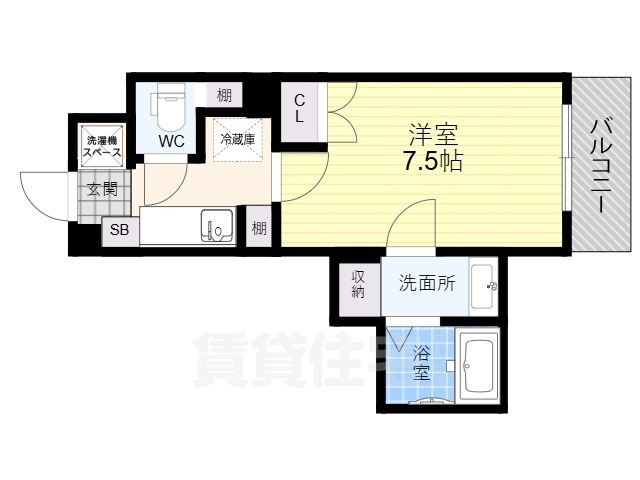 京都市伏見区深草川久保町のマンションの間取り