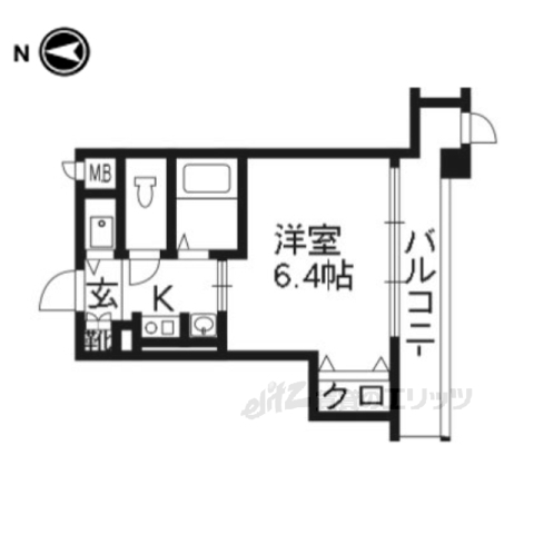 エステムコート京都河原町プレジールの間取り