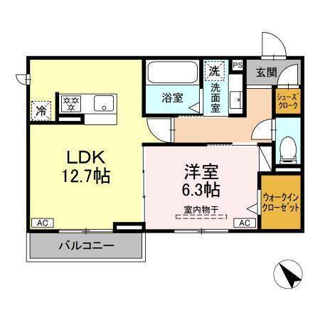 仮）Ｄ－ＲＯＯＭ各務原市鵜沼東町ＰＪの間取り