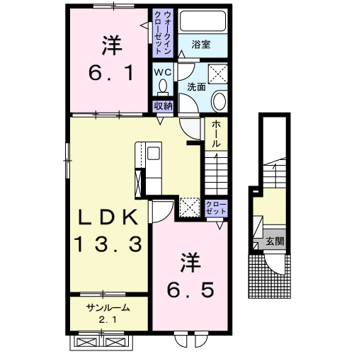 コンフォーティア大町　DKの間取り