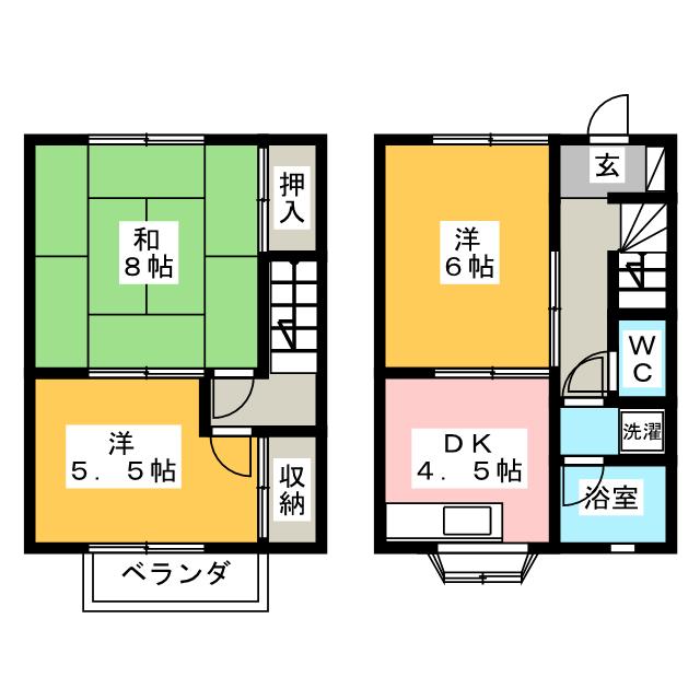 【椎野ブンテラスハウスの間取り】