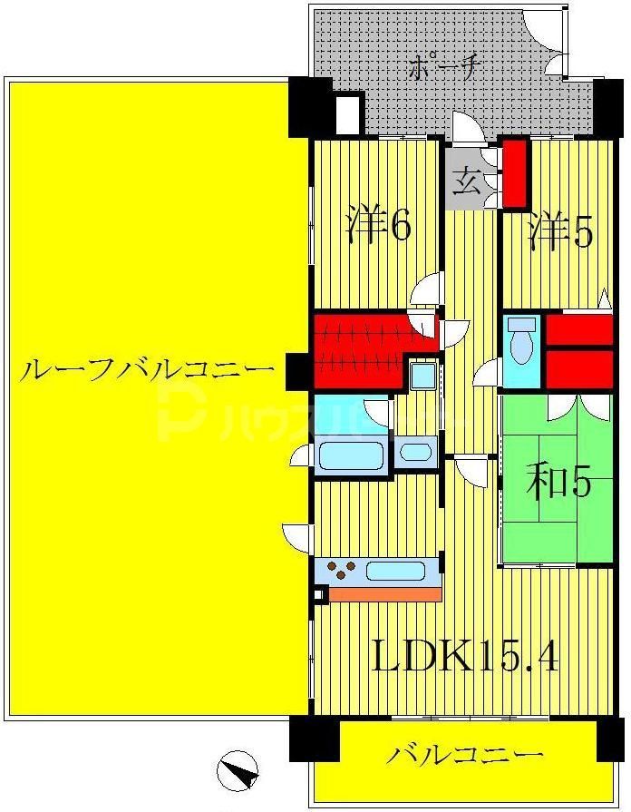 流山市西初石のマンションの間取り