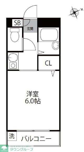 川崎市幸区古川町のマンションの間取り