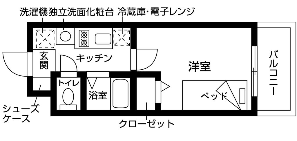 福岡市西区九大新町のマンションの間取り