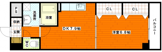 広島市西区上天満町のマンションの間取り