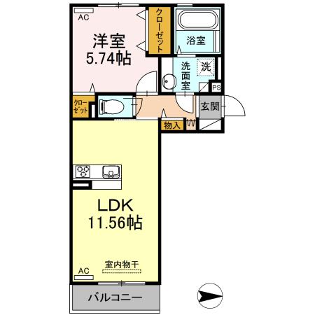 菊池郡大津町大字大津のアパートの間取り