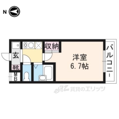 京都市上京区駒之町のマンションの間取り