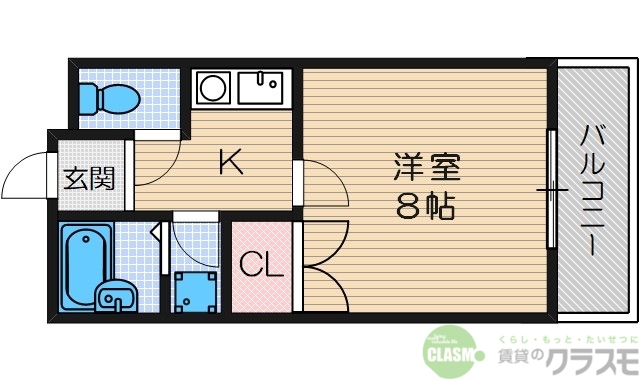 茨木市中総持寺町のマンションの間取り