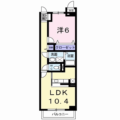 徳島市蔵本元町のマンションの間取り