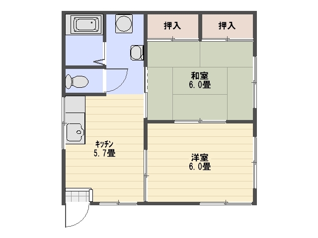 望月アパートの間取り