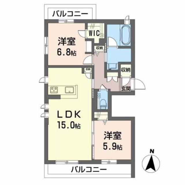 シャーメゾン　若園の間取り