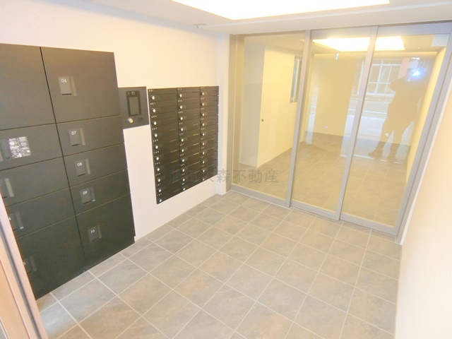 エントランス　防犯カメラTVモニター付オートロック宅配BOXメールBOX管