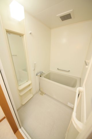 バス・シャワールーム　別部屋反転間取りのお写真となります。