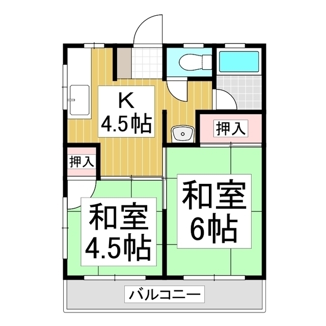 コーポ大和の間取り写真