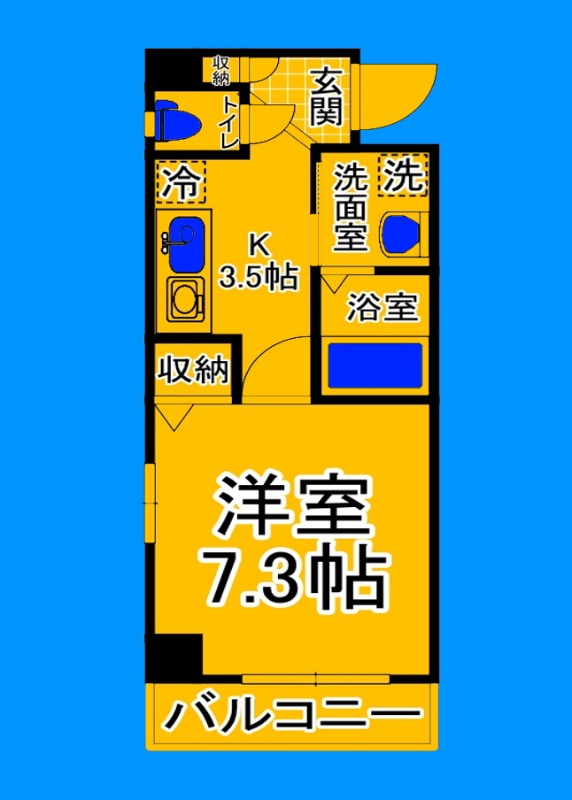 ＪＲ阪和線 三国ケ丘駅 徒歩3分 8階建 築21年の間取り写真