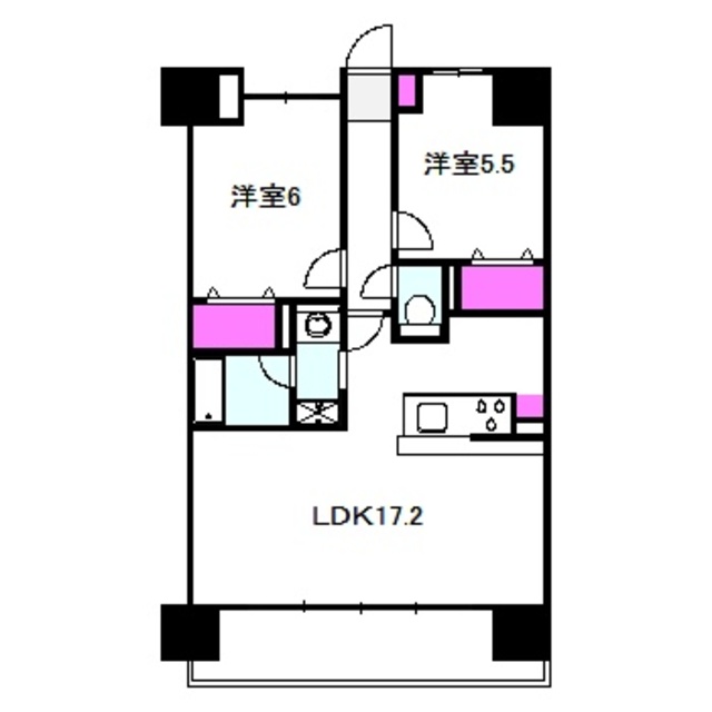バロンドール京橋の間取り写真