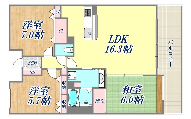 ディークラディア甲東園の間取り写真
