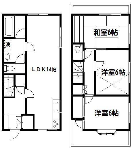 松が丘2丁目戸建の間取り写真