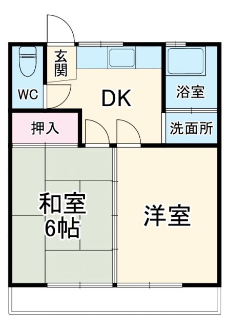 木村荘 1号棟の間取り写真