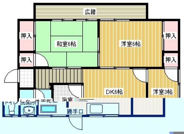 西鉄天神大牟田線 紫駅 徒歩18分 1階建 築54年の間取り写真